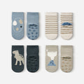 Dinosaur- Organic- 4 Pairs of Stay-On Baby & Toddler Non-Slip Socks