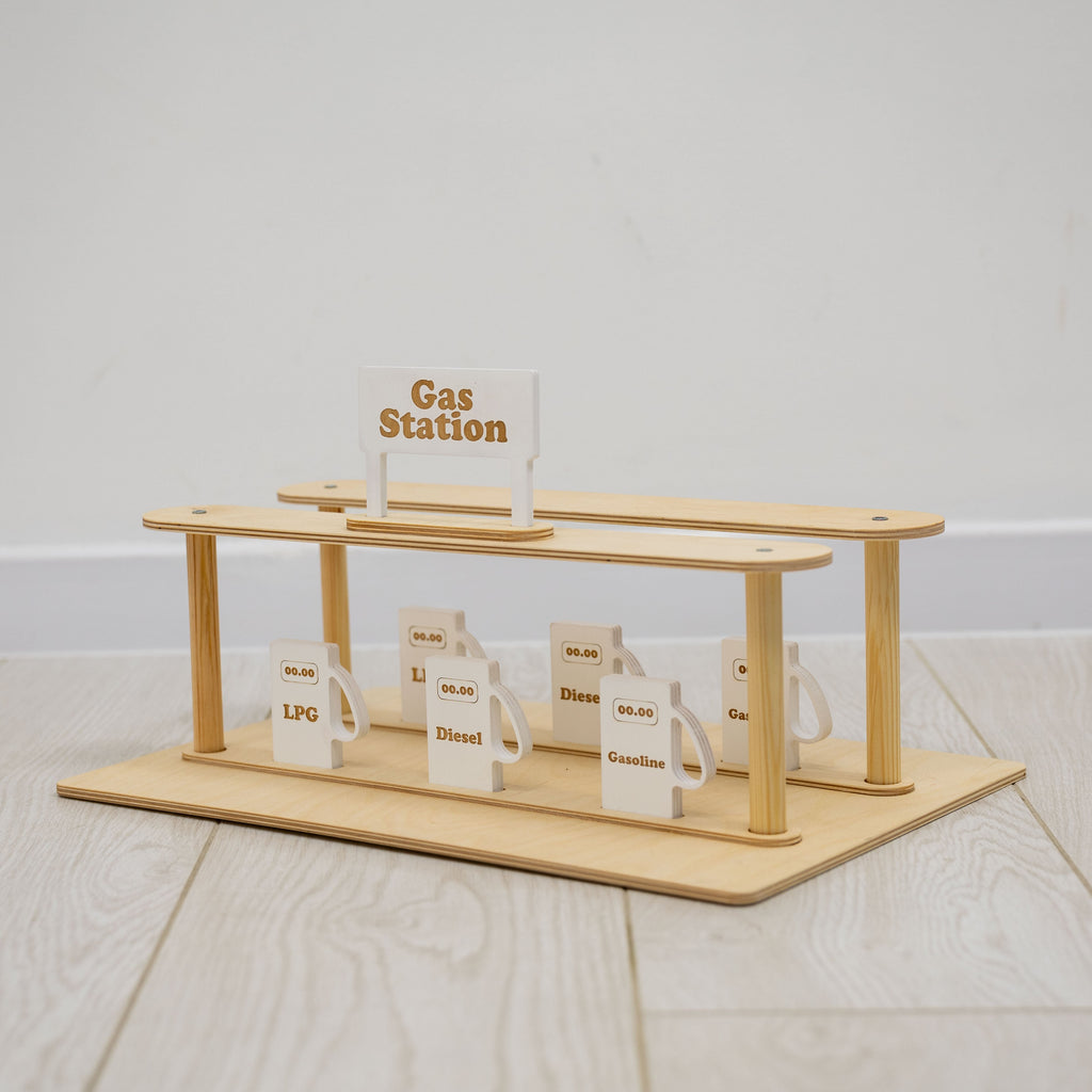 Wooden Gas Station Toy
