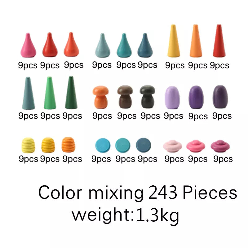 Rainbow Wooden Loose Pieces