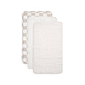 ORGANIC MUSLIN BURP CLOTHS, 3 PACK (IVORY + OATMEAL)