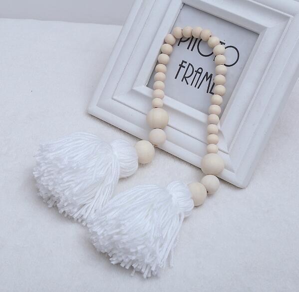 Hanging Nordic Wooden Beads Ornament Double Star Moon Kids Room Decoration Baby Crib Tent Hanging Pendant Wall Decor Photography Props Baby Mobile For Crib Moon and Stars Baby Nursery Ceiling Crib Mobile Kids Room Hanging Decor
