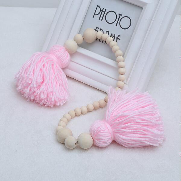 Hanging Nordic Wooden Beads Ornament Double Star Moon Kids Room Decoration Baby Crib Tent Hanging Pendant Wall Decor Photography Props Baby Mobile For Crib Moon and Stars Baby Nursery Ceiling Crib Mobile Kids Room Hanging Decor