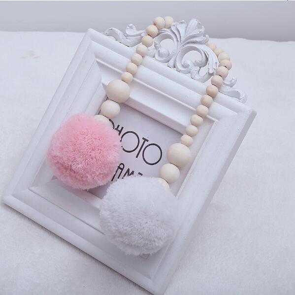 Hanging Nordic Wooden Beads Ornament Double Star Moon Kids Room Decoration Baby Crib Tent Hanging Pendant Wall Decor Photography Props Baby Mobile For Crib Moon and Stars Baby Nursery Ceiling Crib Mobile Kids Room Hanging Decor