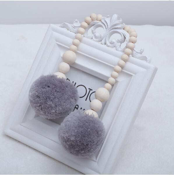 Hanging Nordic Wooden Beads Ornament Double Star Moon Kids Room Decoration Baby Crib Tent Hanging Pendant Wall Decor Photography Props Baby Mobile For Crib Moon and Stars Baby Nursery Ceiling Crib Mobile Kids Room Hanging Decor