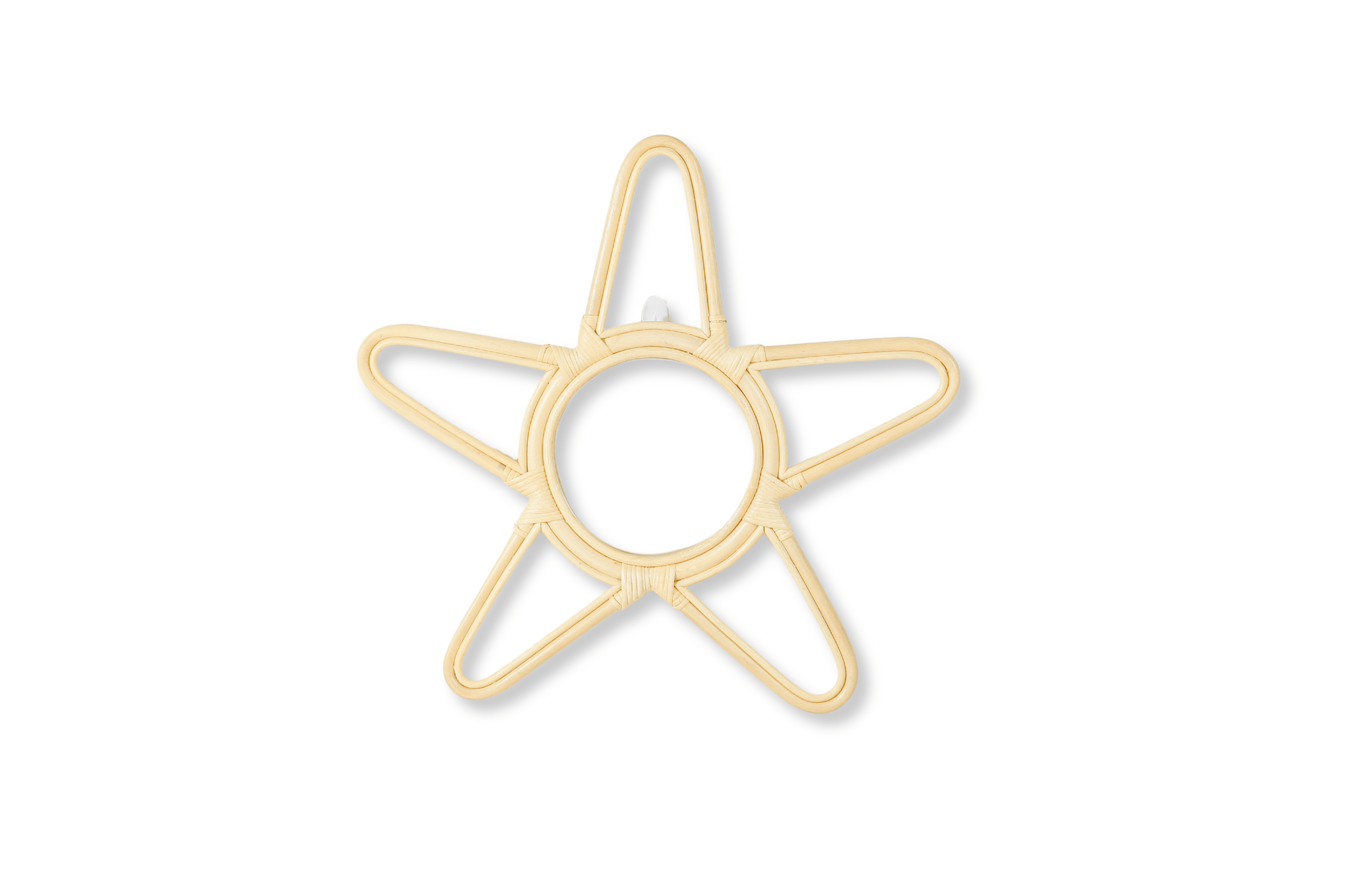 Rattan Star Wall Mirror – Boho & Space Kids Room Decor - Celestial Theme - Universe theme kids room
